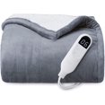 thumbnail image 1 of Jinsinto Heated Blanket Electric Throw - 6 Heat Settings with 4 Time Settings, 3hrs Timer Auto Shut Off (50×60 inches, Grey), 1 of 5