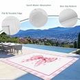 thumbnail image 3 of Pink Bowknot Outdoor Rug for Patio/Deck/Porch, Non-Slip Large Area Rug 5 x 7 Ft, Shining Stars Vintage White Plaid Modern Indoor Outdoor Rugs Washable Area Rugs, Reversible Camping Rug Carpet Runner, 3 of 8