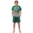 thumbnail image 3 of Harry Potter Hogwarts Castle Men's House Crest 2 Piece Raglan Pajama Short Set Gryffindor Slytherin Ravenclaw Hufflepuff, 3 of 7