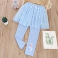 thumbnail image 3 of Falda pantalón 100 % algodón para niñas, faldas de princesa Elsa de Disney Frozen, pantalones rosas y azules para niñas, leggings de encaje para niños 2024, 3 of 5