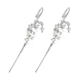 thumbnail image 2 of Eosunjian 1 Pair Ear Needles Myth of The Moon Punk Rock Dark Style Individual Piercing Earrings Star Moon Ear Cuffs Club Party Jewelry White, 2 of 12