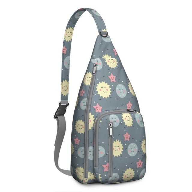 Astronomy Sling Backpack - Detailed Solar System Design Shoulder Bag, Compact Pack for Essential Carry & Daily Use