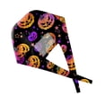 thumbnail image 3 of Fall Nurse Hat for Women, Adjustable Scrub Cap with Ponytail, Halloween Hair Cover for Work, Shower, Salon, Spa, Home, Soft Breathable Cap Dark Purple, 3 of 3