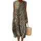 thumbnail image 1 of Vestido largo Akivide para mujer, estampado floral bohemio de verano con bolsillos, 1 of 3
