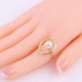 thumbnail image 2 of Women Ring Pearl with White Stone Gold, 2 of 5