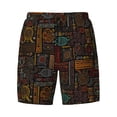 thumbnail image 4 of Lsque Mens Swim Trunks Polynesian Turtles Pattern - Bathing Suit Compression Liner - Beach Swim Shorts Swimwear - (S-3XL) - Stretch Quick Dry -X-Large, 4 of 9