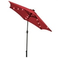 thumbnail image 4 of Gymax 9 ft Patio Table Market Umbrella Yard Outdoor w/ Solar LED Lights Burgundy, 4 of 8