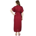 thumbnail image 3 of Bimba Maternity Kaftan Belt Nursing Night Gown| Front Buttons| Baby Shower Gift, 3 of 8