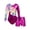 Rose, variant on Aislor Girls Kids 2 Piece Ballet Dancewear Shiny Metallic Long Sleeve Leotard and Shorts Set for Gymnastic Royal Blue 12