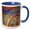 Blue/White, variant on 3drose, Count down to the New Year Hour Glass and Clock Blue, 11oz Mug