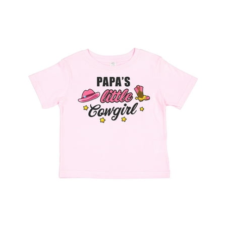

Inktastic Papas Little Cowgirl with Cowgirl Hat and Boots Girls Toddler T-Shirt