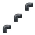 thumbnail image 5 of Riwesomey Tubo de conducción negro Resistencia a altas temperaturas y larga vida útil para conector de salida de codo de ventilación de aire Type1, 5 of 5