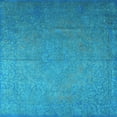 thumbnail image 1 of Ahgly Company Indoor Square Persian Light Blue Bohemian Area Rugs, 4' Square, 1 of 4
