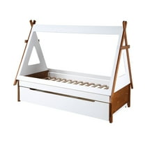 ACME Loreen Twin Bed in Oak & White