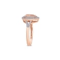 thumbnail image 3 of 5/8 Carat (Ctw) Pear Drop Morganite Double Halo Ring in 14K Rose Gold with Diamonds, 3 of 6