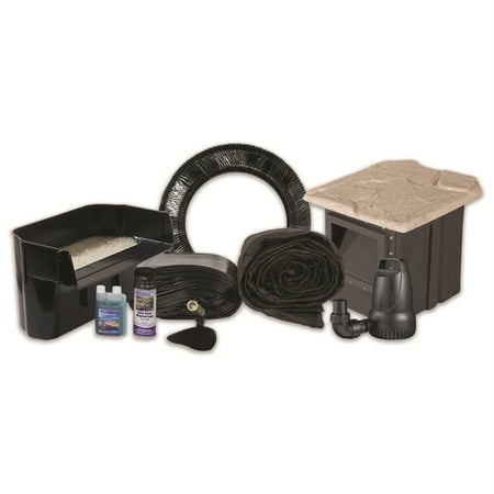 Savio Pond Skimmers Half Off Ponds PVCXSH0 - Compact Hybrid PVC Pond Kit w/ 15' x 20' PolyGuard™ Pond Liner, 2,100 GPH Pump, 16