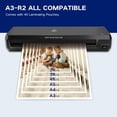 thumbnail image 3 of 13 Inch A3 Laminator Machine, 7 in 1 Desktop Thermal Laminator, Never Jam with 40 Laminating Pouches, Paper Trimmer and Corner Rounder, Fast Warm-Up, Home Office School Use, Black, 3 of 4