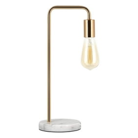 Gold Haitral Modern Table Lamp with Marble Base for Bedroom
