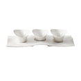 thumbnail image 1 of White Porcelain Condiment Dish Household Ceramic Salad Dressing Bowl Dish Creative Tableware Three Compartments Snack Plate, 1 of 7