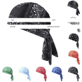 thumbnail image 2 of CUIYUAN 1 Piece Paisley Cooling Headscarf Cap Breathable Sweat Wicking Durag Lightweight Headband Hat Unisex Headscarf Hat Stretch Bandana Beanie for Outdoor Cycling Running Motorcycle Helmet Liner, 2 of 3
