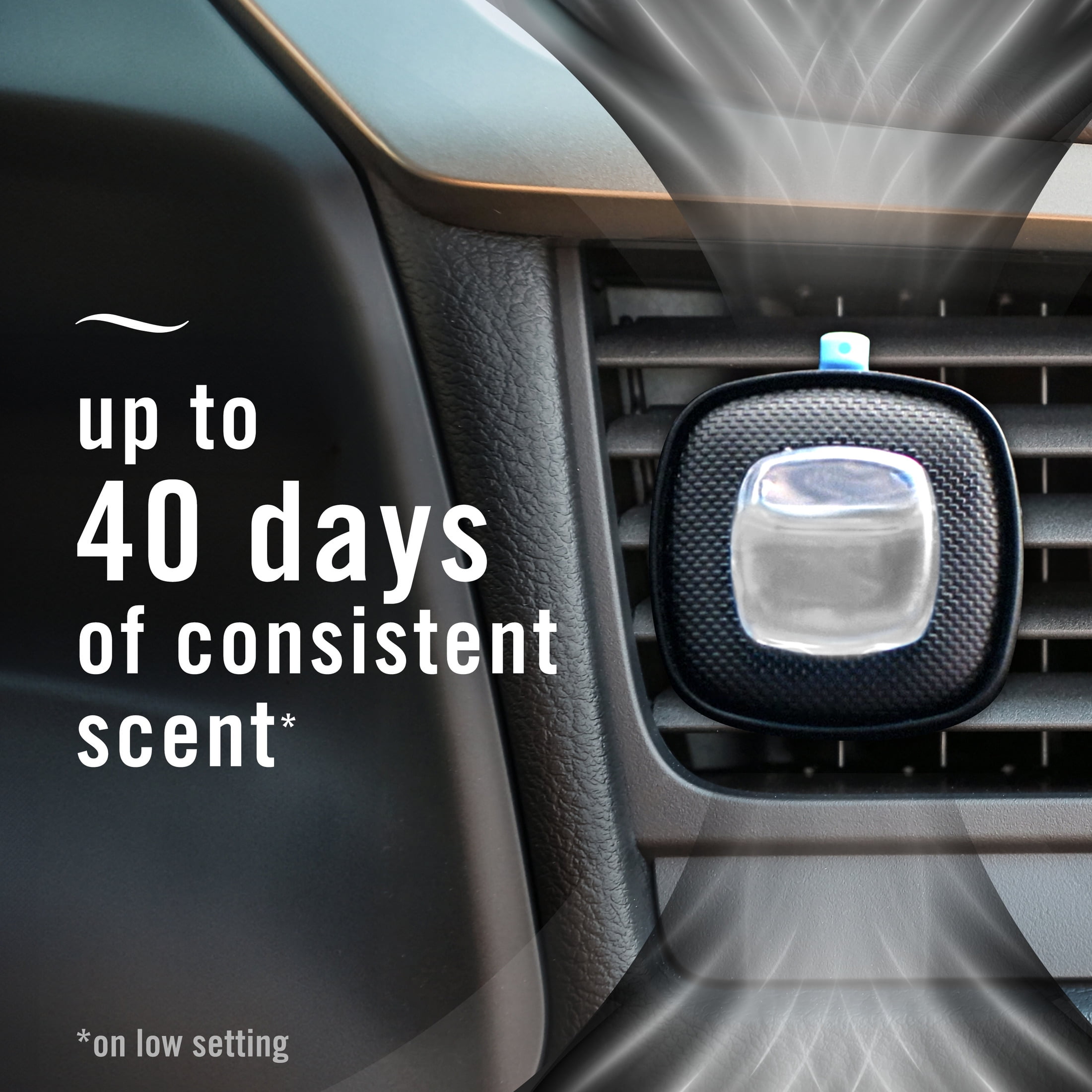 (4 pack) Febreze AUTO Car Air Freshener, Odor-Fighting Car Vent Clip, Noir, 2 Count