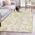 thumbnail image 2 of Farmhouse Yellow Large Area Rugs for Bedroom Living Room, Soft Non Slip Carpet Bedside Rug, Vintage Flower Leaf Botanical Plant Rectangular Floor Cover Kitchen Accent Rug 2.7'x5' for Office, 2 of 9