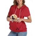 thumbnail image 5 of Cat Pouch Shirt Hoodie Fall Short Sleeve Kitten Puppy Holder Thin Hoodies Pet Carrier Sweatshirt for Women, 5 of 7