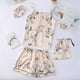 thumbnail image 5 of Conjuntos de pijamas de 7 piezas para mujer, pijamas de seda sintética, conjuntos de ropa de dormir para mujer, ropa de casa de primavera y verano Fridja nalpqowj16890, 5 of 6