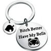 ENSIANTH Animal Crossing Keychain Animal Crossing Fans Gifts Bitch Better Have My Bells Quote Keychain Video Game Gift