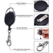 Heavy Duty Retractable Key Chain Reel Belt Clip for Key Multifunction Buckle Cable Metal