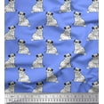 thumbnail image 1 of Soimoi Modal Satin Fabric Pug Dog Fabric Prints by Yard 42 Inch Wide, 1 of 3