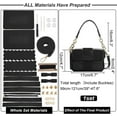 thumbnail image 2 of DIY Purse Making Kits PU Leather Crochet Handbag Making Kits DIY Made Crossbody Bag Material Making Set Shouler Bag Stitch Kits Making Supplies Black, 2 of 9