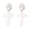 White, variant on Acrylic Rose Cross Dangle Drop Earrings for Women Resin Glitter Flower Halloween Statement Dangling Studs Lightweight Romantic Floral Blooming Earring Delicate Gothic Party Wedding Jewelry