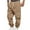Khaki, variant on Chiccall Mens Fleece Sweatpants Cargo Pants Solid Athletic Workout Running Joggers with Pockets