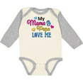 thumbnail image 3 of Inktastic My Mama and Papa Love me with Hearts Boys or Girls Long Sleeve Baby Bodysuit, 3 of 5