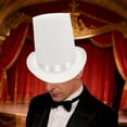 thumbnail image 4 of GUOOL Top Hat Comfortable Creative Gift Costume Accessory for Stage Show Roles Playing White, 4 of 6