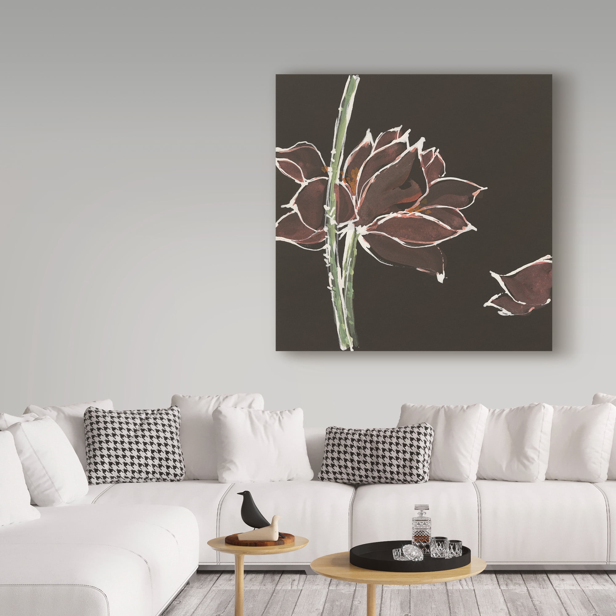 Trademark Fine Art 'Lotus on Black V' Canvas Art by Chris Paschke