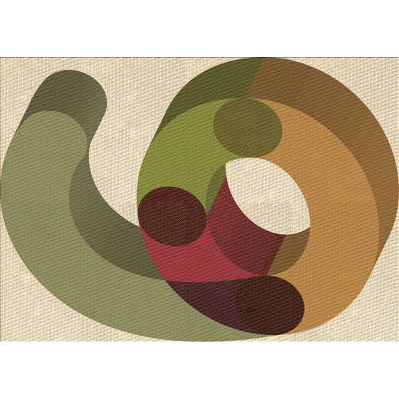 Ahgly Company Indoor Rectangle Patterned Saddle Brown Area Rugs, 4' x 6'