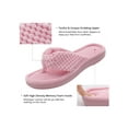 thumbnail image 2 of Women's Memory Foam Open Toe Slide Slippers with Adjustable Strap and Cozy Terry Lining, 2 of 4