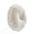thumbnail image 2 of Lush Decor Button Soft Sherpa Round Decorative Pillow White Single 15" Diameter, 2 of 11