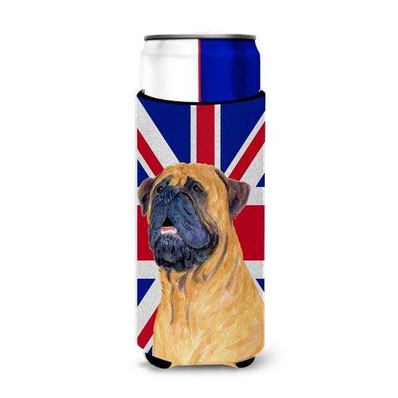 Carolines Treasures SS4962MUK Bullmastiff with English Union Jack British Flag Ultra Hugger for slim cans Slim Can