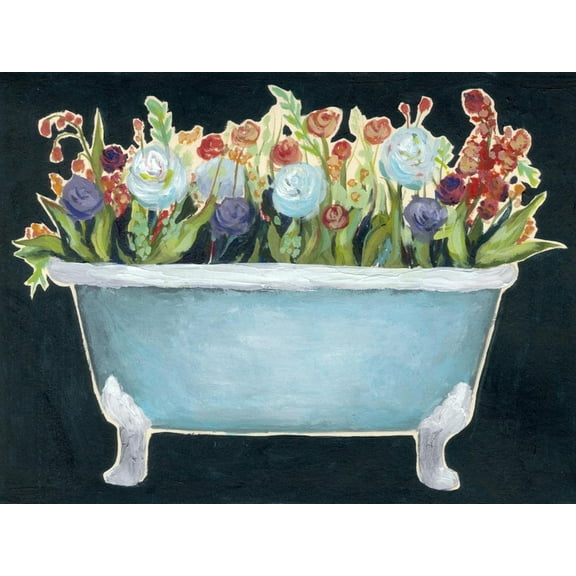 Art.com 2-Up Bathtub Garden I Art Print by Grace Popp, 16" x 12"