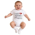 thumbnail image 5 of Baby Boys' Bodysuits Smooth Letter Print Short Sleeve Crew Neck Loose Letter Bodysuit Outdoor Play Outfit, 5 of 5
