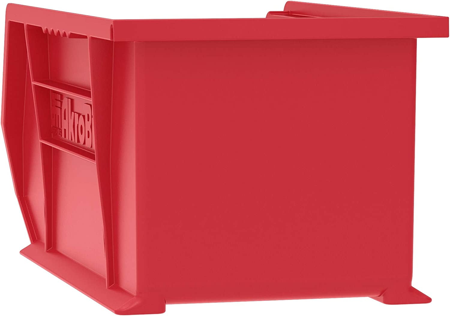 Akro-Mils Stackable Storage Bins, AkroBins Stacking Organizer, 15"x8"x7", Red, 12-Pack