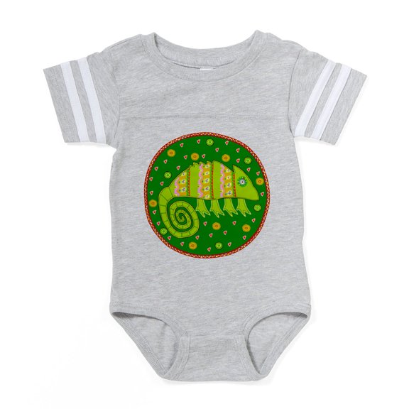 CafePress - Cute Chameleon - Cute Infant Baby Football Bodysuit