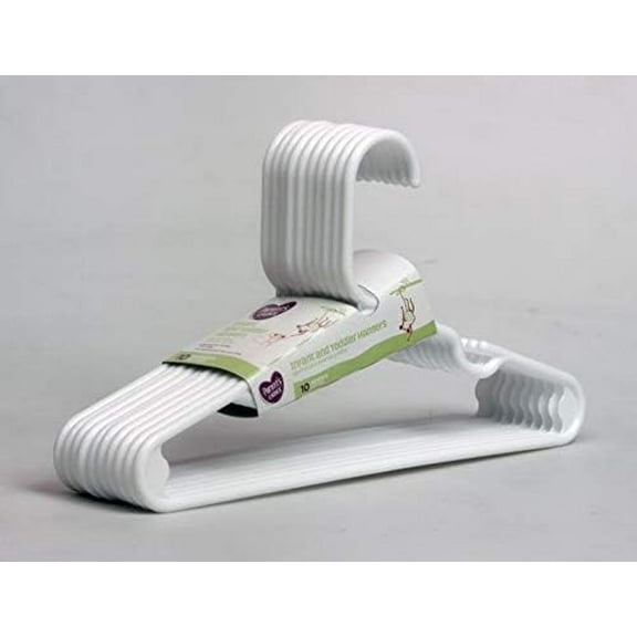 10 Pack Infant and Toddler Hangers (White)