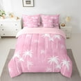 thumbnail image 2 of Erosebridal Teens Palm Tree Leaves Bed in a Bag King size,Botanical Plants Bedding Sets King Size,Tropical Room Deorative,Reversible,Ultra Soft,7 Pieces, 2 of 5