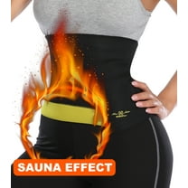 QRIC Women Neoprene Sauna Sweat Waist Trainer Shapewear Slimming Body Shaper Trimmer Belt Plus Size Workout Girdle