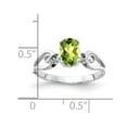 thumbnail image 2 of Primal Gold 14 Karat White Gold 8x6mm Oval Peridot Ring, 2 of 3