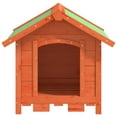 thumbnail image 3 of vidaXL Dog Kennel Brown 25.6"x25.6"x24.2" Solid Wood Pine, 3 of 7
